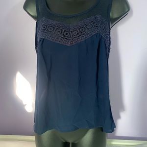 Blue transparent Tank Top